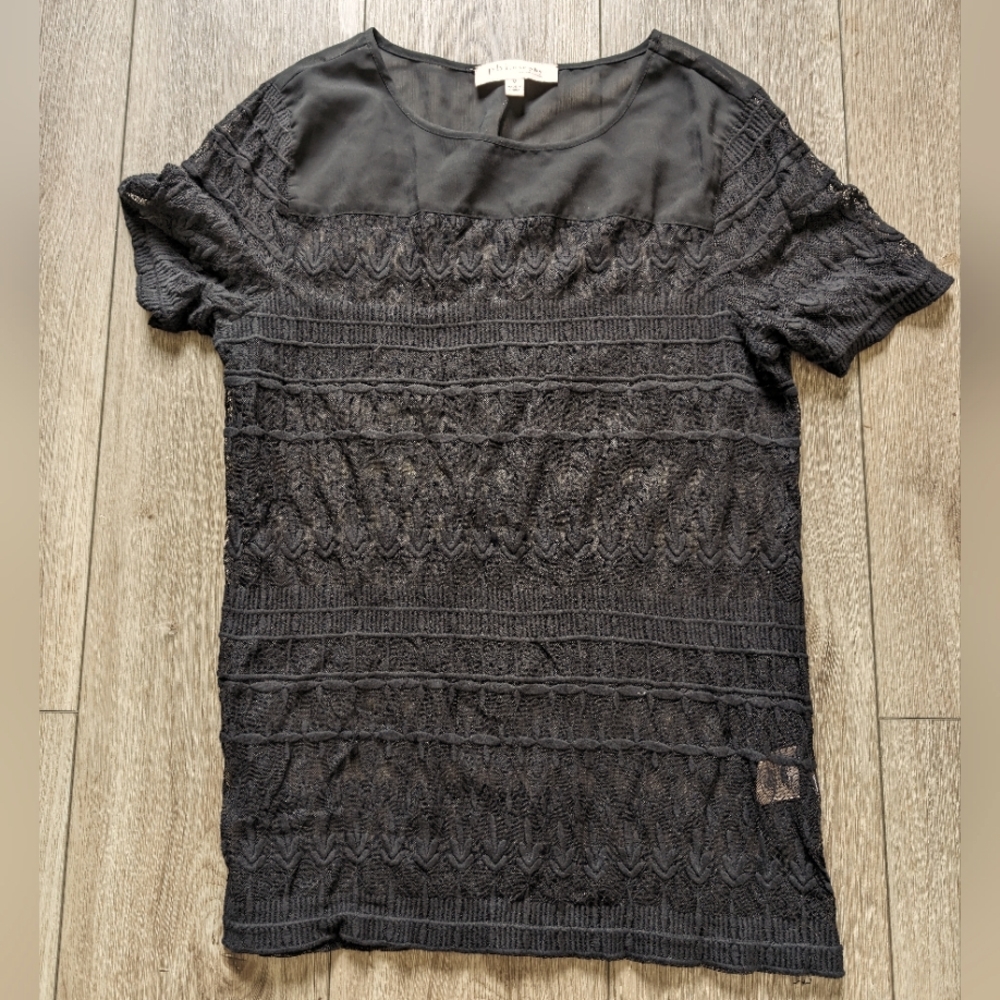 Black 🖤Philosophy Medium Sheer Lace Top